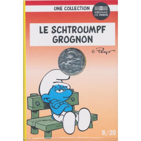 10 Euro 2020 - Le Schtroumpf grognon - N°8 - argent