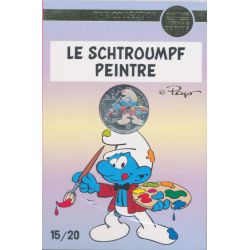 10 Euro 2020 - Le Schtroumpf peintre - N°15 - argent