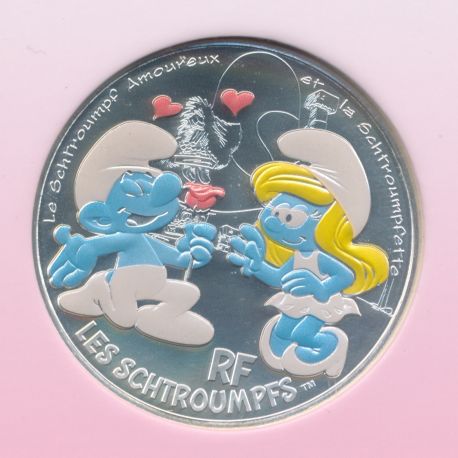 50 Euro 2020 - Le Schtroumpf Amoureux - argent