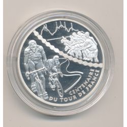 1 1/2 Euro - Étape de montagne - 2003 - Centenaire tour de france - argent BE