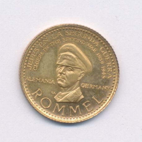 Médaille en Or - Rommel - Chefs Seconde guerre mondiale - Venezuela 1959 - or 1,50g 0,900 - SPL