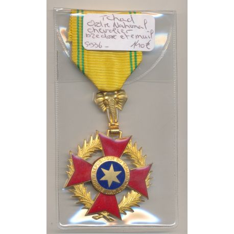 Tchad - Ordre national - grade chevalier - bronze doré et émail - Ordonnance