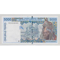 Afrique de l'ouest - 5000 Francs - K Sénégal - TTB