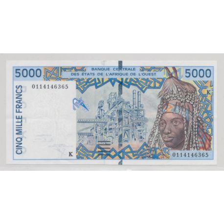 Afrique de l'ouest - 5000 Francs - K Sénégal - TTB