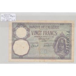 Tunisie - 20 Francs Banque de l'Algérie - 3.05.1941 - TTB