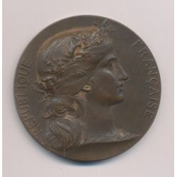 Médaille - Marianne - République Française - bronze - 51mm - TTB+