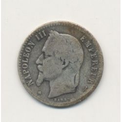 50 centimes Napoléon III - 1868 BB Strasbourg - Tête laurée