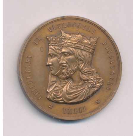 Médaille - Hôpitaux civils de Lyon - 1845 - bronze - 35mm - SUP