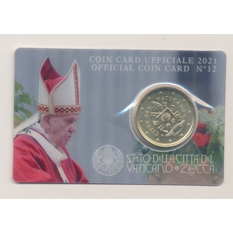 Coincard Vatican N°12 - 50 Cents 2021