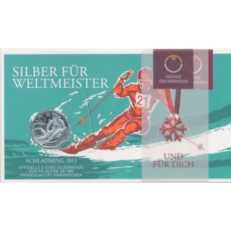 Autriche - 5 Euro 2013 - ski alpin