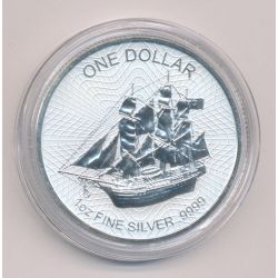 Iles Cook - 1 Dollar 2017 - Bounty - 1 once argent - FDC