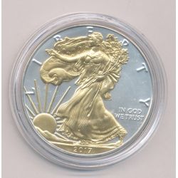 Etats-Unis - Silver eagle 2017 doré - 1 oz/once - 31,10g argent - FDC