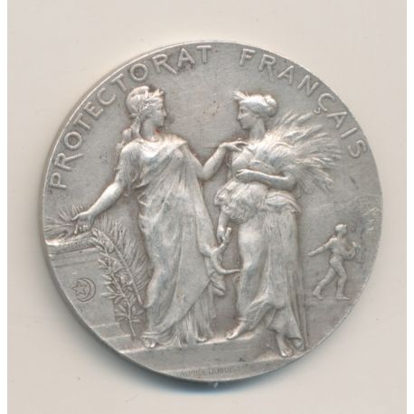 Médaille - Concours régional - Souk el arba - 1910 - argent 36,65g - 41mm - TTB+