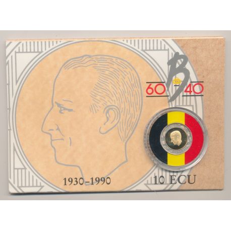 Belgique - 10 Écu 1990 - or et argent