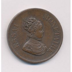 Essai - Module Décime - 1839 - Louis XIII - bronze - SUP