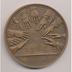 Médaille - Serment du jeu de paume - Bicentenaire de la révolution Française - bronze