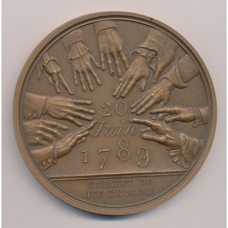 Médaille - Serment du jeu de paume - Bicentenaire de la révolution Française - bronze