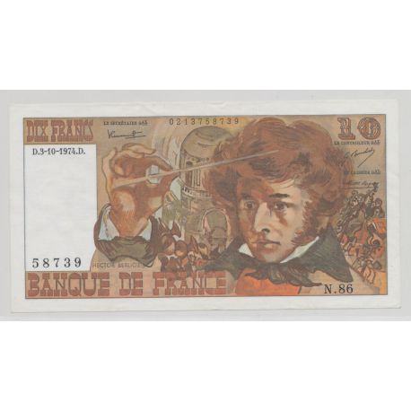 10 Francs Berlioz - 3.10.1974 - N.86 - SUP