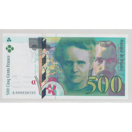 500 Francs Curie - 1994 - Alphabet A - Neuf