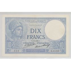 10 Francs Minerve bleu - 8.08.1927 - TTB+