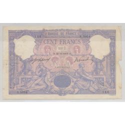 100 Francs Bleu et rose - 25.11.1907 - B/TB