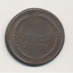 Allemagne - Baden - 1 Kreuzer - 1808