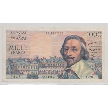 1000 Francs Richelieu - 7.01.1954 - TTB