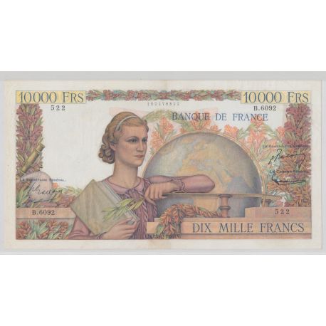 10000 Francs Génie - 7.01.1954 - TTB