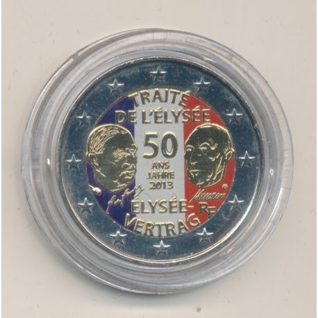 2 Euro couleur -  France 2013 - 50 ans Traité de l'élysée