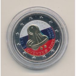 2 Euro couleur - Slovaquie 2009 - 20e anniversaire liberté et démocratie 1989