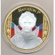 Médaille - Napoléon Empereur et Roi  - dorée et en couleur - 100mm