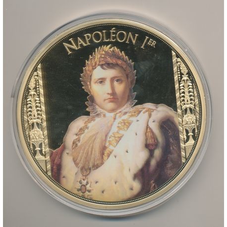 Médaille - Napoléon 1er Empereur  - couleur et insert swarovski - 100mm