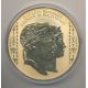 Médaille - Double portait de Napoléon  - dorée et en couleur - 100mm