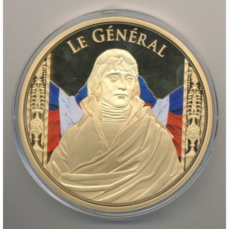 Médaille - Napoléon Le Général  - dorée et en couleur - 100mm