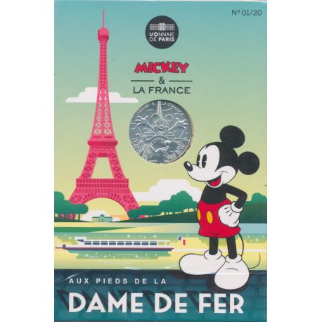 10 Euro 2018 - Mickey et la France - Tour eiffel - N°1 - argent