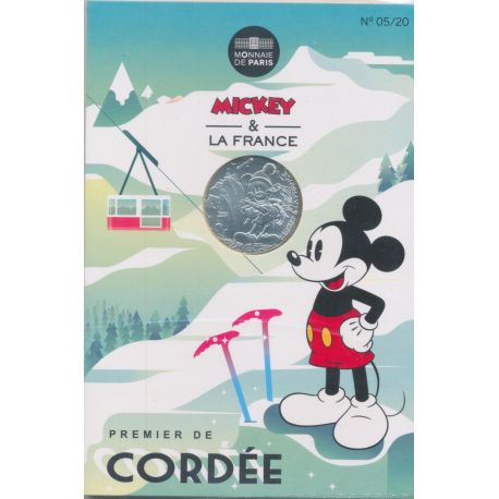 10 Euro 2018 - Mickey et la France - Premier de cordée - N°5 - argent