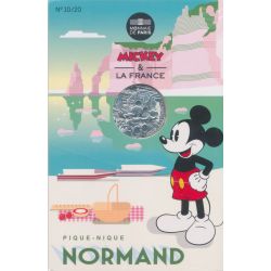 10 Euro 2018 - Mickey et la France - pique-nique Normand - N°10 - argent