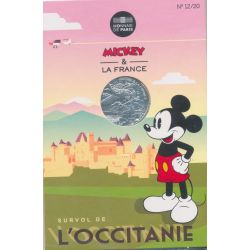 10 Euro 2018 - Mickey et la France - Survol de l'Occitanie - N°12 - argent