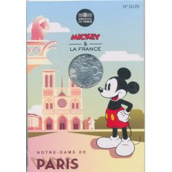 10 Euro 2018 - Mickey et la France - Notre-dame de Paris - N°13 - argent