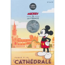 10 Euro 2018 - Mickey et la France - Fugue à la cathédrale - N°14 - argent