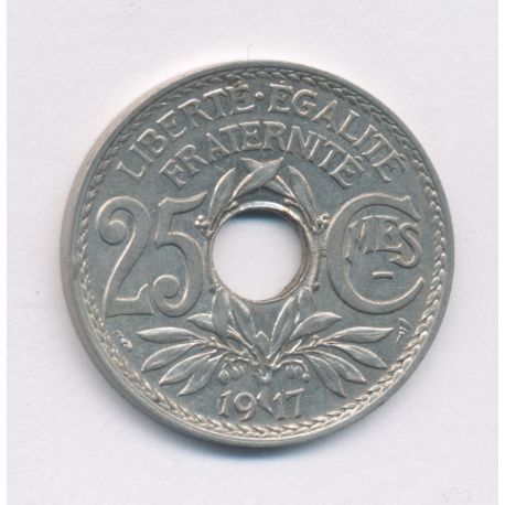 25 centimes Lindauer - 1917 souligné - TTB+