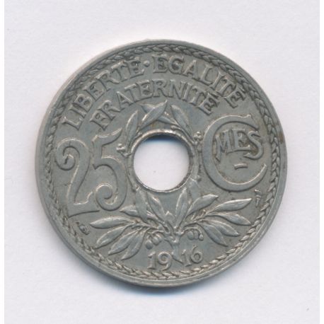 25 centimes Lindauer - 1916 souligné - TTB