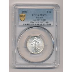 1 Franc Semeuse - 1909 - MS65