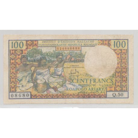Madagascar - 100 Francs-20 Ariary - ND 1964 - TTB
