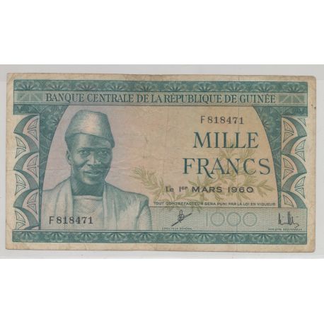 Guinée - 1000 Francs - 1.03.1960 - TTB