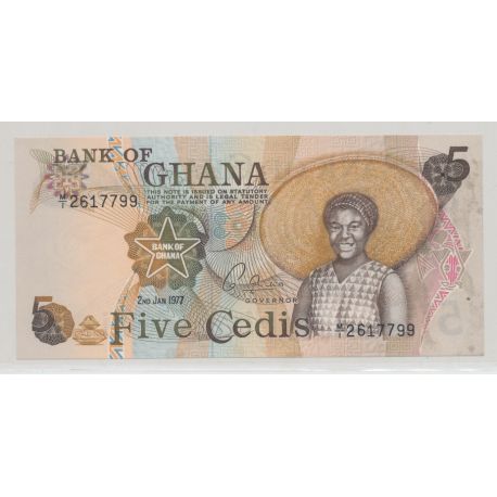 Ghana - 5 cedis - 2.01.1977 - NEUF
