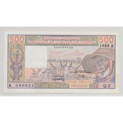 Afrique de l'ouest - 500 Francs 1980 - K Sénégal - TTB+