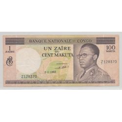 Congo - 100 Makuta-1 Zaire - 2.01.1967 - TTB