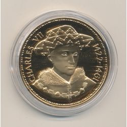 Médaille - Charles VII - Collection Rois de France - vermeil 
