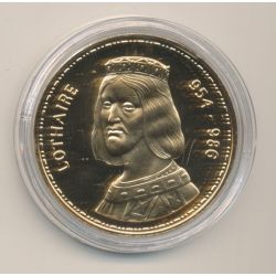 Médaille - Lothaire - Collection Rois de France - vermeil 